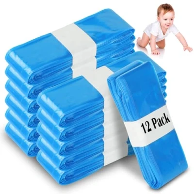 Immagine di 12 Pezzi Ricarica Mangiapannolini, Sacchetti Mangiapannolini Compatibile con Maialino Foppapedretti Angelcare Tommee Tippee Twist &amp; Click Simplee Tec Litter Locker