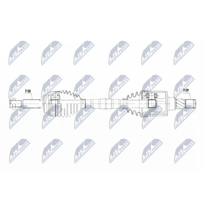 Immagine di NTY NPW CH 078 Albero motore / Semiasse Assale posteriore Sx, Dx, 870 28 TESLA: Model X, S
