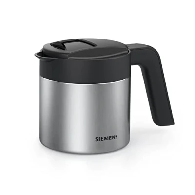 Immagine di Siemens Teiera termica TZ40001 per preparare direttamente dalla macchina da caffè automatica, funzione di mantenimento del calore, coperchio scorrevole, facile pulire, perfetta EQ500, EQ700,