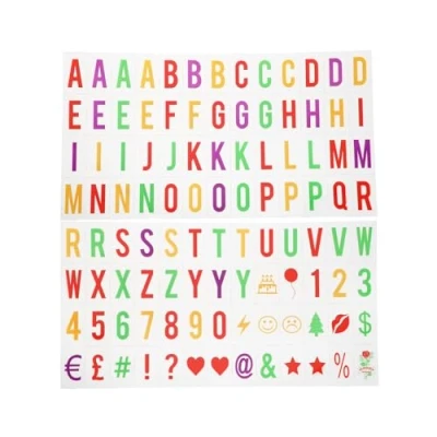 Immagine di 104PCS Cinematic Light Up Color Sign Extra Letter Cinema Style per 3 file A4 e 4 A3 2 A5 Box (non Box)