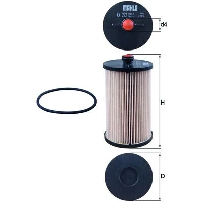 Immagine di MAHLE ORIGINAL KX 222D filtro Carburante Cartuccia VOLKSWAGEN: Crafter 30 50 Van, Camion pianale/Telaio, 35 Bus