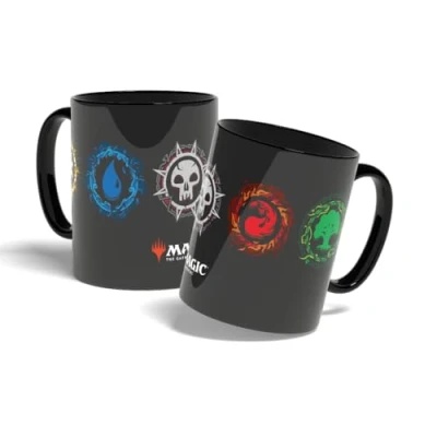 Immagine di Konix Magic The Gathering Tazza di ceramica 320 ml Motivo 5 colori Nero