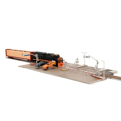 Immagine di Fast &amp; Furious Final Race Train Nano Scene 2 auto pressofuse da 4,2 cm, giocattoli per bambini e adulti