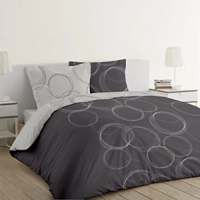 Immagine di VISION LENNY grigio Set Copripiumoni reversibile 200x220cm con 2 federe 100% cotone