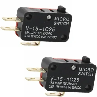 Immagine di HeyNana Micro interruttore V 15 1C25 SPDT Tipo pulsante pacchetto di 2 fine corsa (Micro)