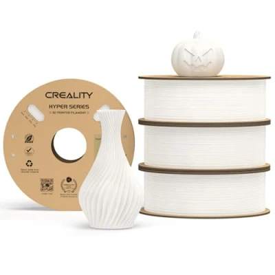 Immagine di Creality Hyper PLA Filament Bianco 4KG, Filamento per Stampanti 3D La Stampa Ad Alta Velocità, Durevole e Liscio, Prestazioni Di Overhang Accuratezza Dimensionale +/ 0,03mm, 4 Rotoli