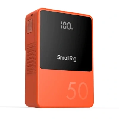 Immagine di SMALLRIG VB50 Batteria V Mount con Display OLED, 3400 mAh Lock Portatile Porta USB C/USB A/D TAP/DC8V/DC12V/BP, 45W Ricarica Rapida PD Bidirezionale, per Camera/Monitor, Arancia 4871