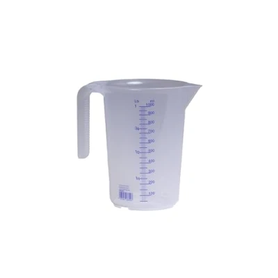 Immagine di Hünersdorff Caraffa Graduata da 1.000 ml, PP, 2 Scale Manico Aperto, Trasparente, impilabile