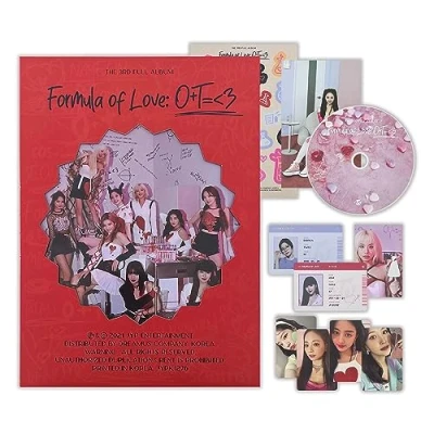 Immagine di TWICE THE 3RD ALBUM [Formula of Love: O+T=&lt; 3] (Braek It Ver.) Photobook + CD R Index Photo Paper Scientist ID Cards D.I.Y Sticker Break Scratch Card Photocard 2 Pin Badges