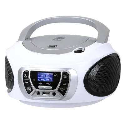 Immagine di Trevi CMP 510 DAB Stereo Portatile CD Boombox Radio / DAB+ con RDS, USB, AUX IN, Presa Cuffia, Bianco