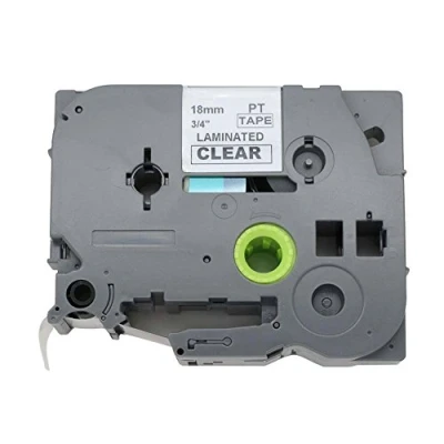 Immagine di BROVACS 1 confezione di nastro adesivo nero su trasparente extra forte compatibile per Brother P Touch TZ S141 TZe 18 mm 3/4&quot; OPA1214