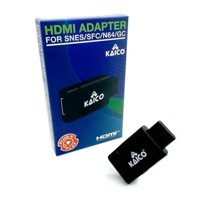 Immagine di Kaico adattatore HDMI supporto S Video e Composite compatibile con N64, 64, SNES, Famicom GameCube. Una semplice soluzione di Pass Through Plug &amp; Play