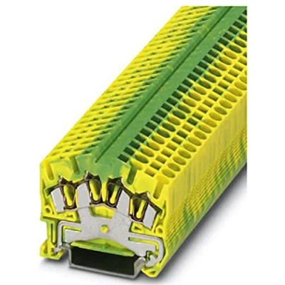 Immagine di Phoenix Contact STS 2,5 QUATTRO PE 3031759 Morsetto passante componibile Numero Poli (num): 4 0.08 mm² 2.5 Verde, Giallo 50 pz.