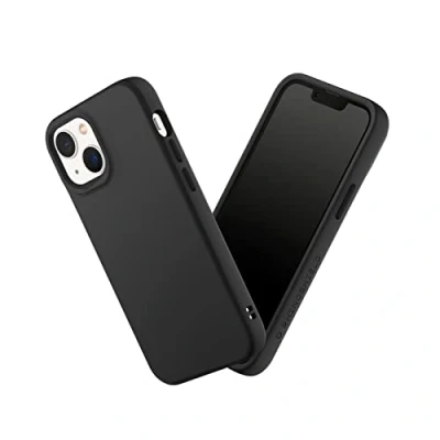 Immagine di RHINOSHIELD Case Compatible with [iPhone 13 mini] SolidSuit Shock Absorbent Slim Design Protective Cover Premium Matte Finish 3.5M/11ft Drop Protection Changeable Camera Rings Classic Black