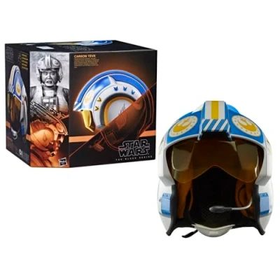 Immagine di Hasbro Star Wars The Black Series, Casco Elettronico Premium di Carson Teva con LED ed Effetti Sonori Ultima Generazione, per Ragazzi e Ragazze da 14 anni in su