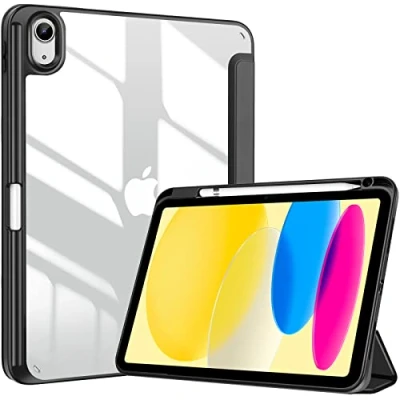 Immagine di ProCase per iPad 10a Generazione Custodia 2022 [A2696 A2757 A2777], 10,9 Pollici Sottile Protettiva Leggera Smart Cover 10, Auto Sveglia/Sonno Nero