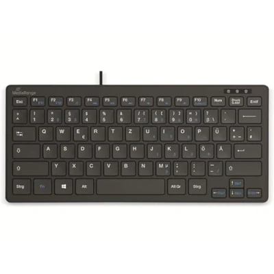 Immagine di MediaRange MROS112 Tastiera Qwertz nera con cavo
