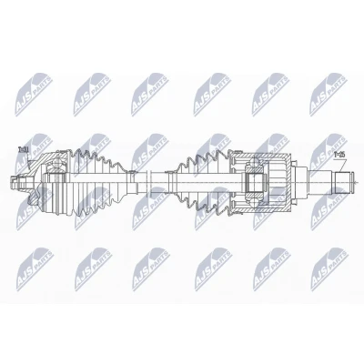 Immagine di NTY NPW BM 168 Albero motore / Semiasse Assale posteriore Sx 752 Trasmissione automatica BMW: 2 Active Tourer