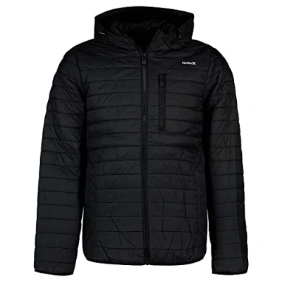 Immagine di Hurley Balsam Quilted Packable Giacca invernale, Uomo, Taglia: Small, Newprint or black/wht