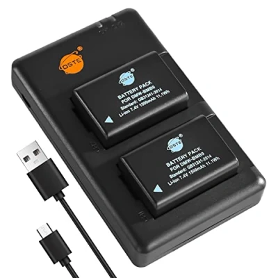 Immagine di DSTE 2PCS DMW BMB9 BMB9E (1500mAh/7.4V) Batteria Caricatore Compatibile per Panasonic Lumix DMC FZ45,DMC FZ47,DMC FZ48,DMC FZ60,DMC FZ62,DMC FZ70,DMC FZ72,DMC FZ100,DMC FZ150