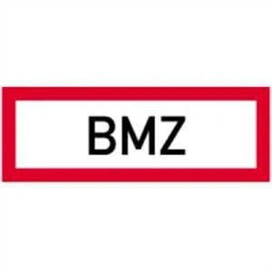 Immagine di Scudo BMZ a norma DIN 4066 in alluminio 10,5 x 29,7 cm (Brand melde centrale, protezione antincendio) praxisbewaehrt, resistente agli agenti atmosferici
