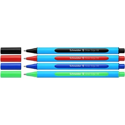 Immagine di Schneider 151297, Slider Edge Pastel XB Penna a sfera triangolare con (extra larga) larghezza linea, 4 pezzi, colori standard