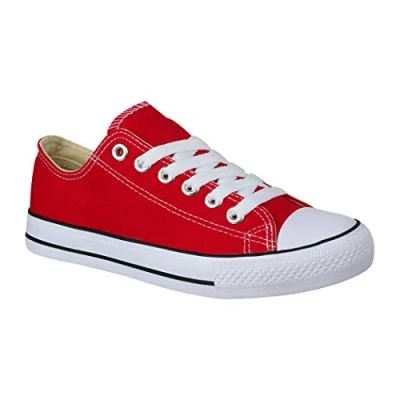 Immagine di Elara Sneaker Unisex Tessile Scarpe da Ginnastica Low Top Chunkyrayan Rosso B YD3230 Rot 40