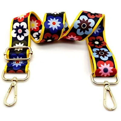 Immagine di Tracolla per Borse Donna Colorato Cinghia Della Borsa Larga, Regolabile con Gold Moschettone, Durevole Crossbody Borsa, Borsetta, Chitarra DIY Spalla Accessori Ragazze, 03
