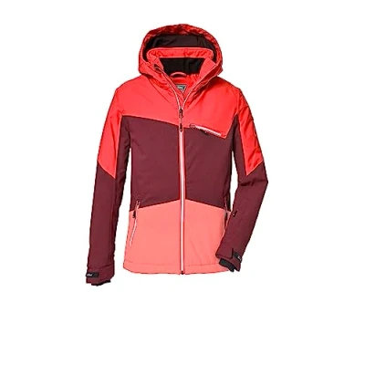 Immagine di killtec Ragazze Giacca da sci/giacca funzionale con cappuccio staccabile e paraneve, impermeabile KSW 182 GRLS SKI JCKT, coral, 176, 39904 000