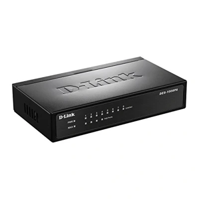 Immagine di D Link DES 1008PA Router Switch Fast Ethernet 10/100, 8 Porte PoE, Nero/Antracite