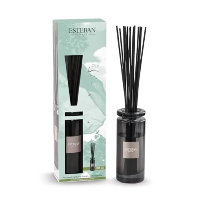 Immagine di Esteban PUR Lin Puro Lino Bouquet profumato Initial con bacchettine e Ricarica 75 ml