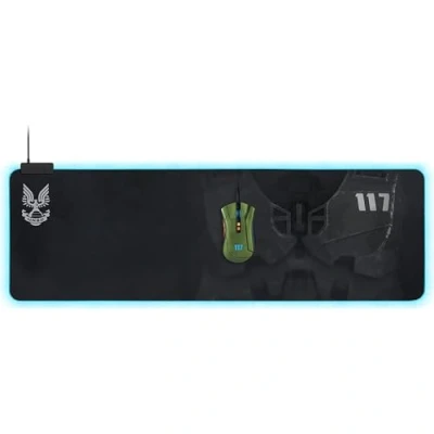 Immagine di Razer Goliathus Extended Chroma Morbido tappetino per mouse da gioco esteso con illuminazione RGB (Supporto cavi, Superficie in tessuto, Bordo trapuntato) HALO Infinite Ed.