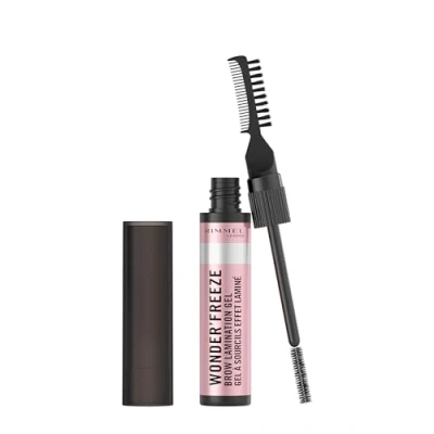 Immagine di Rimmel Wonder&#039;Freeze Brow Lamination Gel 001 Clear, Sculpt Shape Set Brows One, All Day Hold, Flake free, naturalmente soffici, doppio pettine e pennello, a prova di sbavature, cruelty vegano
