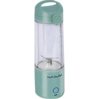 Immagine di nutribullet portable blender, frullatore portatile, 475ml BPA free, mini frullatore, multifunzione, caricatore USB C, oltre 15 cicli frullatura, azzurro, NBP003LBL