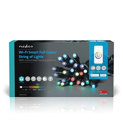 Immagine di NEDIS SmartLife LED decorativo Corda RGB 48 Indoor e Outdoor 7 Motion Patterns 10,8 m Android/IOS