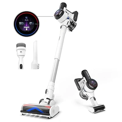 Immagine di Tineco Pure ONE S15 PRO Smart Batteria, ZeroTangle Tech, display LCD, sensore iLoop per regolazione della potenza auto, stazione di ricarica autoportante, aspirapolvere manuale convertibile, app
