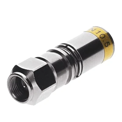 Immagine di Cabelcon FM RG11 CX3 7.5 Connettore a Compressione F RG 11/10,5 mm, Argento/Giallo, Kompressionsstecker