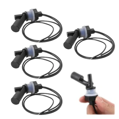 Immagine di LNGJIN Interruttore di Livello,4 Pezzi a Galleggiante,Sensore Livello dell&#039;Acqua,Interruttore Serbatoio Acqua,Interruttore Galleggiante Liquido Montaggio Laterale