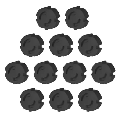 Immagine di Offgridtec® 12 tappi di sicurezza per prese bambini, a incastro, colore nero