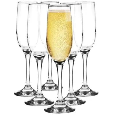Immagine di Glasmark Krosno Set di 6 bicchieri da spumante, 0,2 litri, per champagne e prosecco, x 200 ml