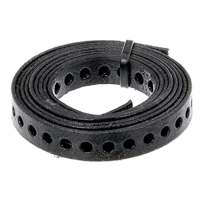 Immagine di Alberts 334161 Nastro forato, con o senza box di srotolamento, rivestito in plastica nera, larghezza 17 mm, lunghezza 1,5 m