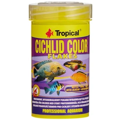 Immagine di CICHLID COLOR FLAKES 100ml / 20g Mangime di base altamente proteico per intensificare i colori dei ciclidi