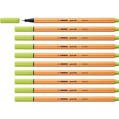 Immagine di Fineliner STABILO point 88 Confezione da 10 Lime