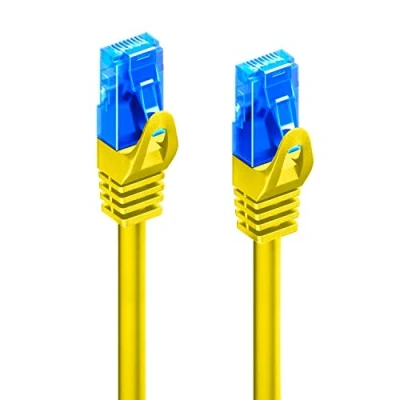 Immagine di Ewent EW 5U 030Y Cavo di Rete, Patch CAT 5e U/UTP, AWG 26/7, 2 Connettori RJ97, Giallo, 3 m, 1 Pezzo