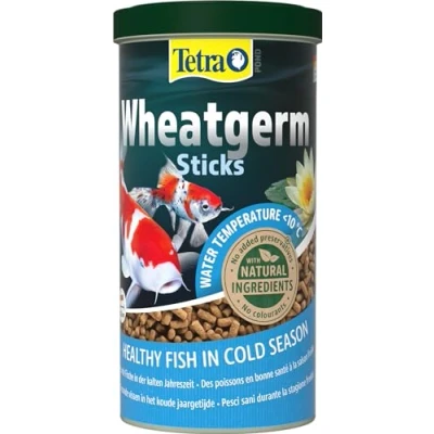 Immagine di Tetra Pond Wheatgerm Sticks, Mangime Completo ai Pesci dei Laghetti da Giardino, Ottimale per Temperature Basse dell&#039;Acqua in Autunno e Primavera, 1 L