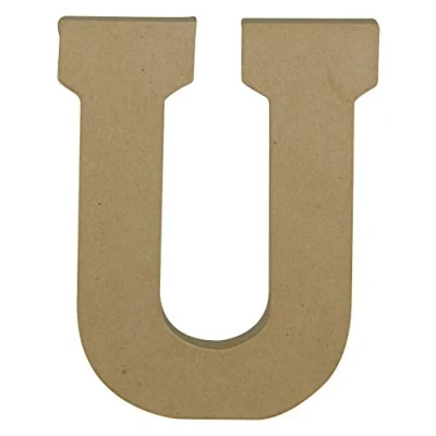 Immagine di Décopatch AC872C 1 Supporto in cartapesta Marrone 16x2,5x20 cm, Lettera Maiuscola U