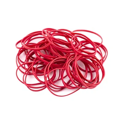 Immagine di D.RECT Fascia Elastica 1.5x3mm 1/2 Circonferenza 80mm per la Casa, il Lavoro, L&#039;ufficio Riutilizzabile, Durevole Sacchetto Stabile da 1kg Rosso
