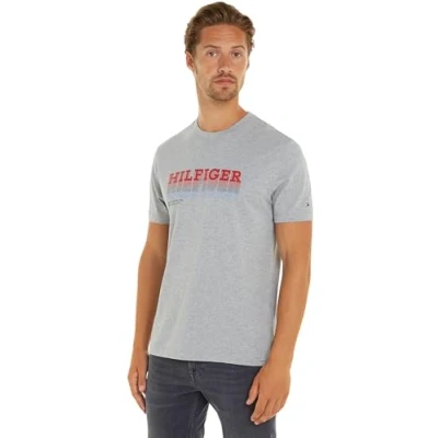 Immagine di Tommy Hilfiger Fade Tee MW0MW34377 Magliette a Maniche Corte, Grigio (Light Grey Heather), M Uomo