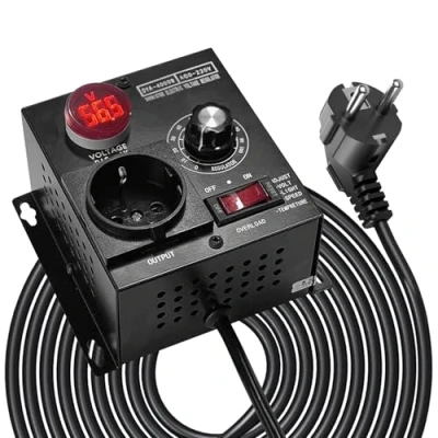 Immagine di Regolatore Di Tensione, AC 220 V 4000 W Elettronico Temperatura Motore, Dimmer Velocità Motore Ventilatore Tensione