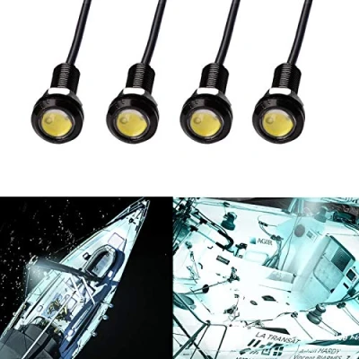 Immagine di Electrely Luce di Navigazione per Barche, 4 Pezzi 12V Marine Boat Yacht a LED Lampada Prua Laterale luci e Poppa, Kayak Subacquea (Bianco)